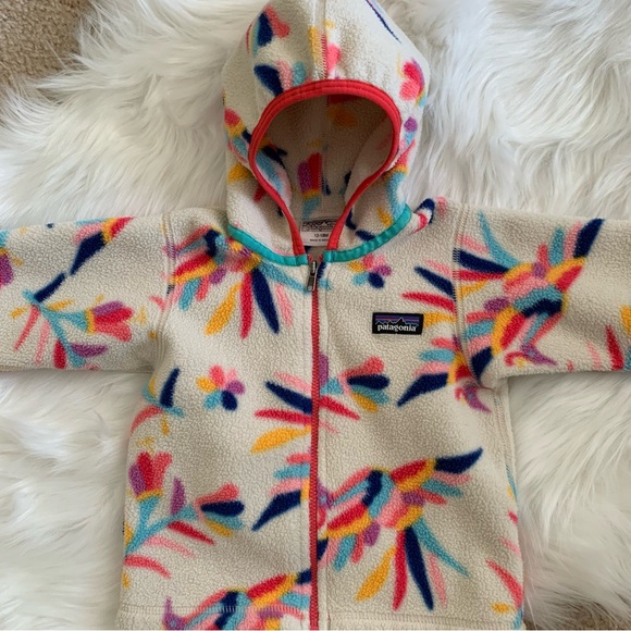 Patagonia Other - Patagonia Baby’s Synchilla Fleece Cardigan Jacket Girls 12-18 months